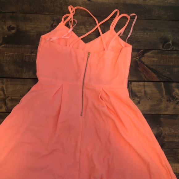 Neon Peach Dress - Picture 2 of 4